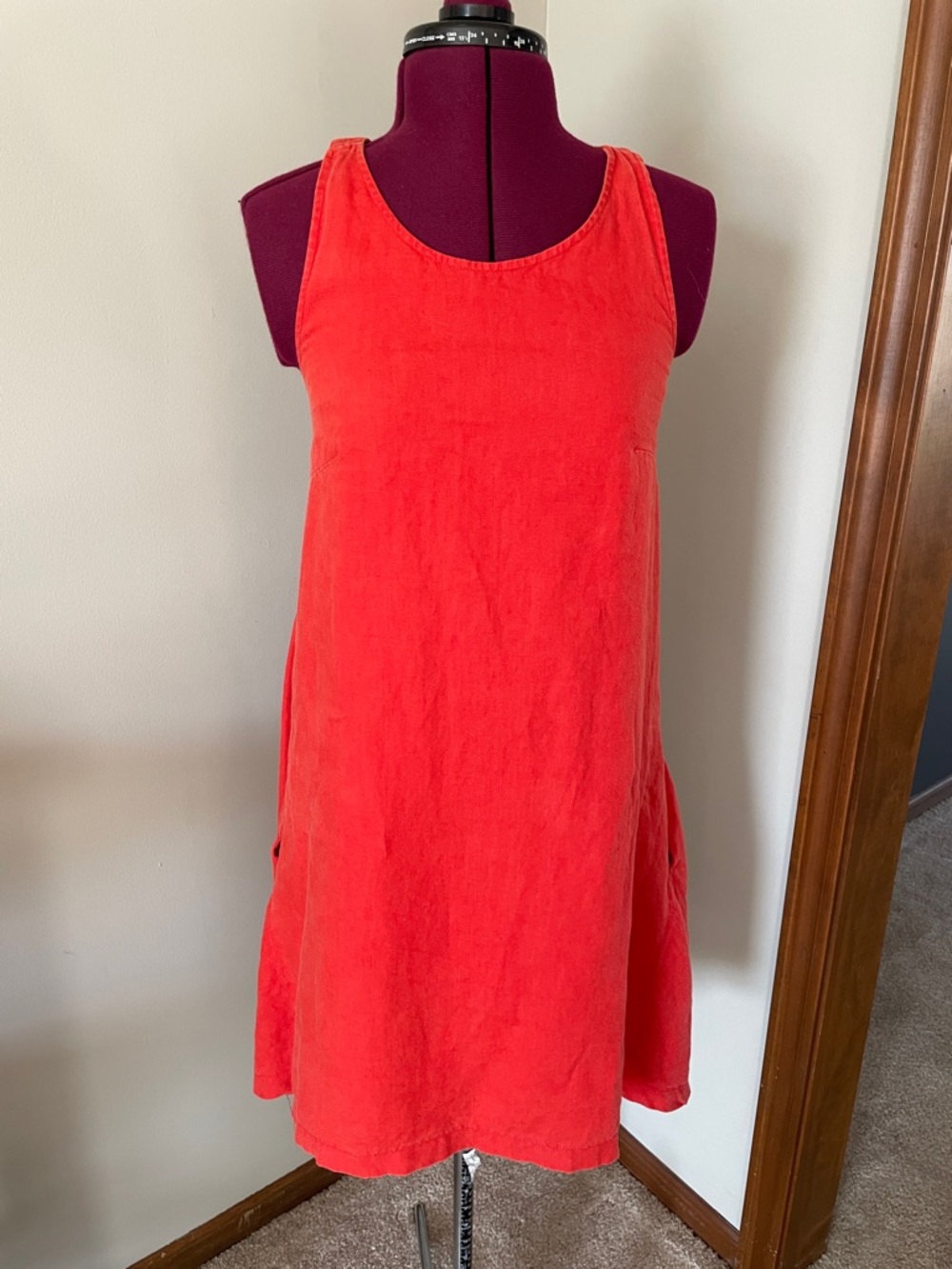 Vintage linen trapeze dress